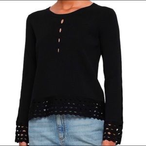 NWT Maje Mariade Open Knit Detail Sweater